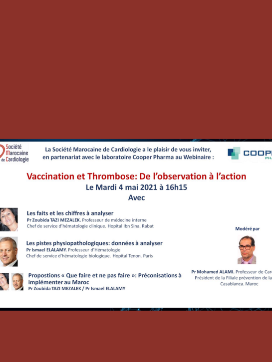 Vaccination et Thrombose: De l’observation à l’action
